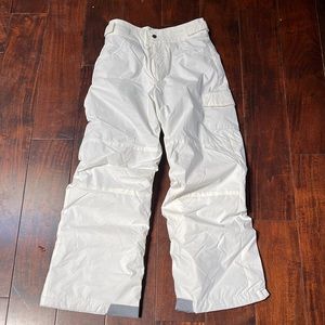Girls white Columbia ski pants size M
